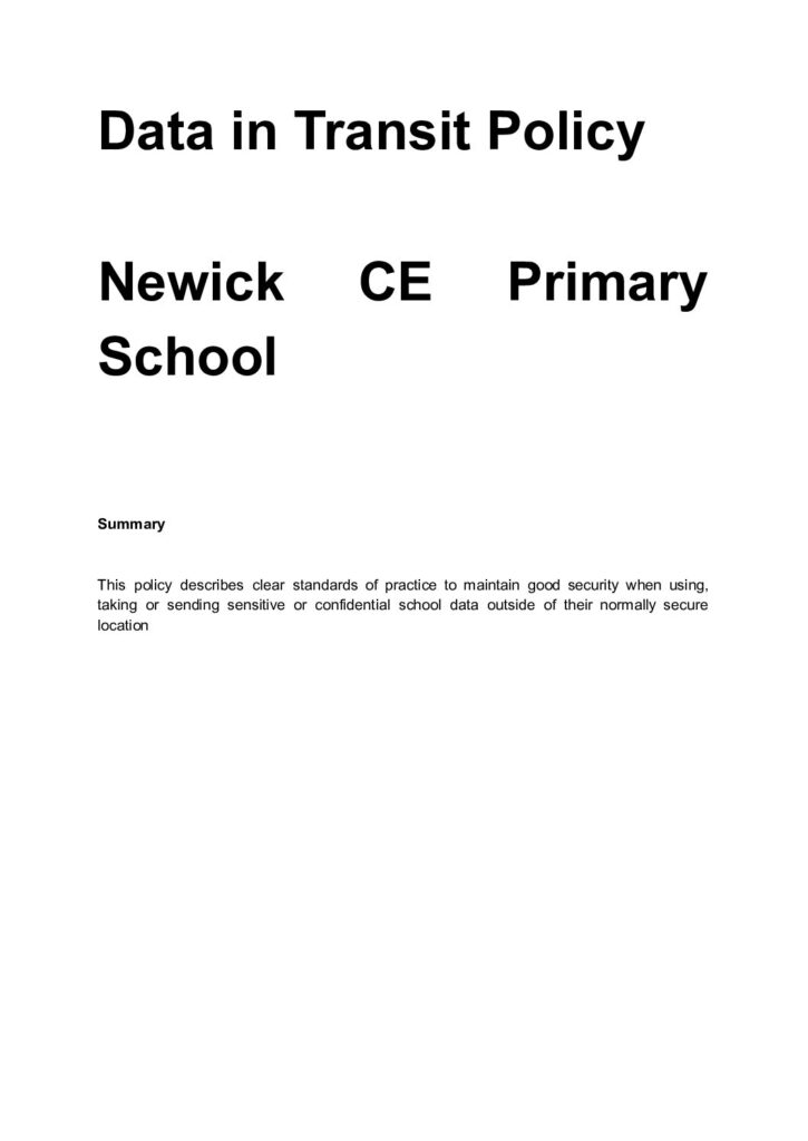 Data in Transit Policy