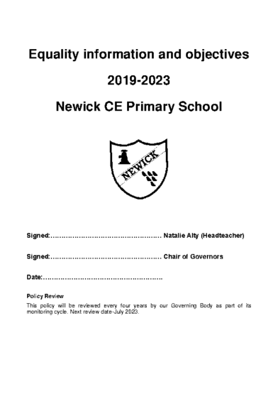 Equality Information & Objectives