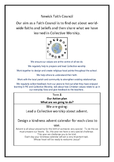 Faith Council Statement