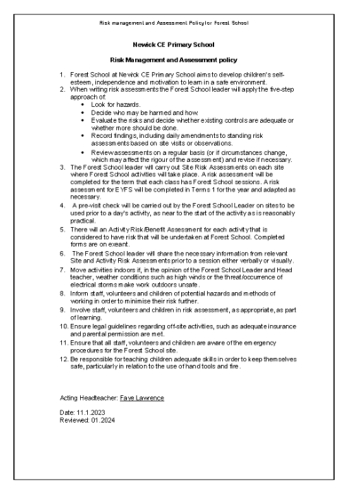 Health & Safety Policy