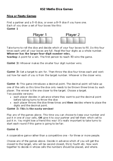 KS2 Maths Games