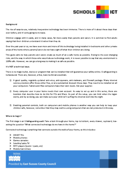 Making a Start with E-Safety