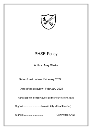 RHSE Policy