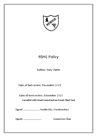 RSHE Policy