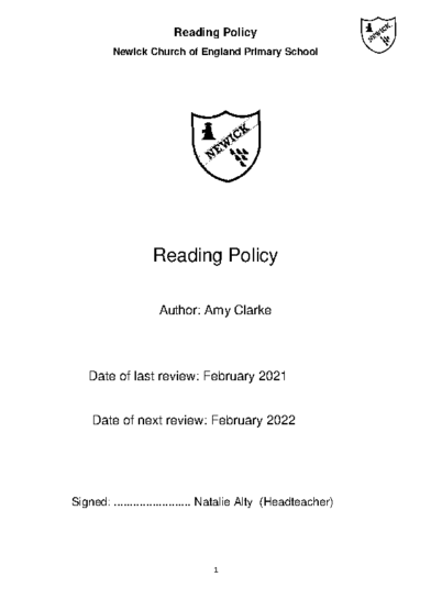 Reading Policy
