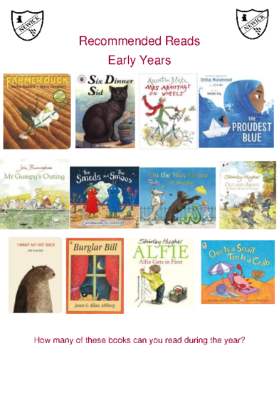 Recommended Reads Early Years