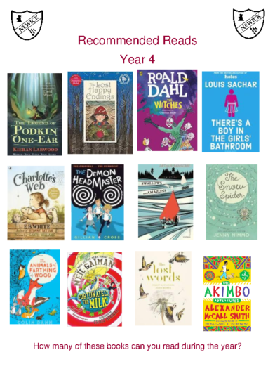 Recommended Reads Year 4