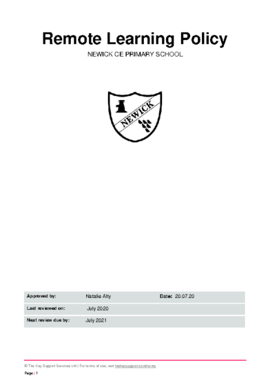Remote Learning Policy
