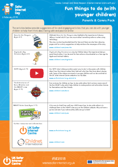 Safer Internet Day – Fun Things to Do (with Younger Children)