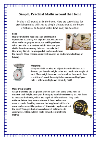 Simple Practical Maths Around the Home