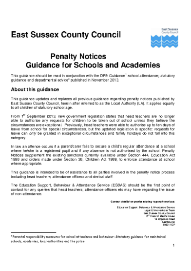 Penalty Notices Guidance